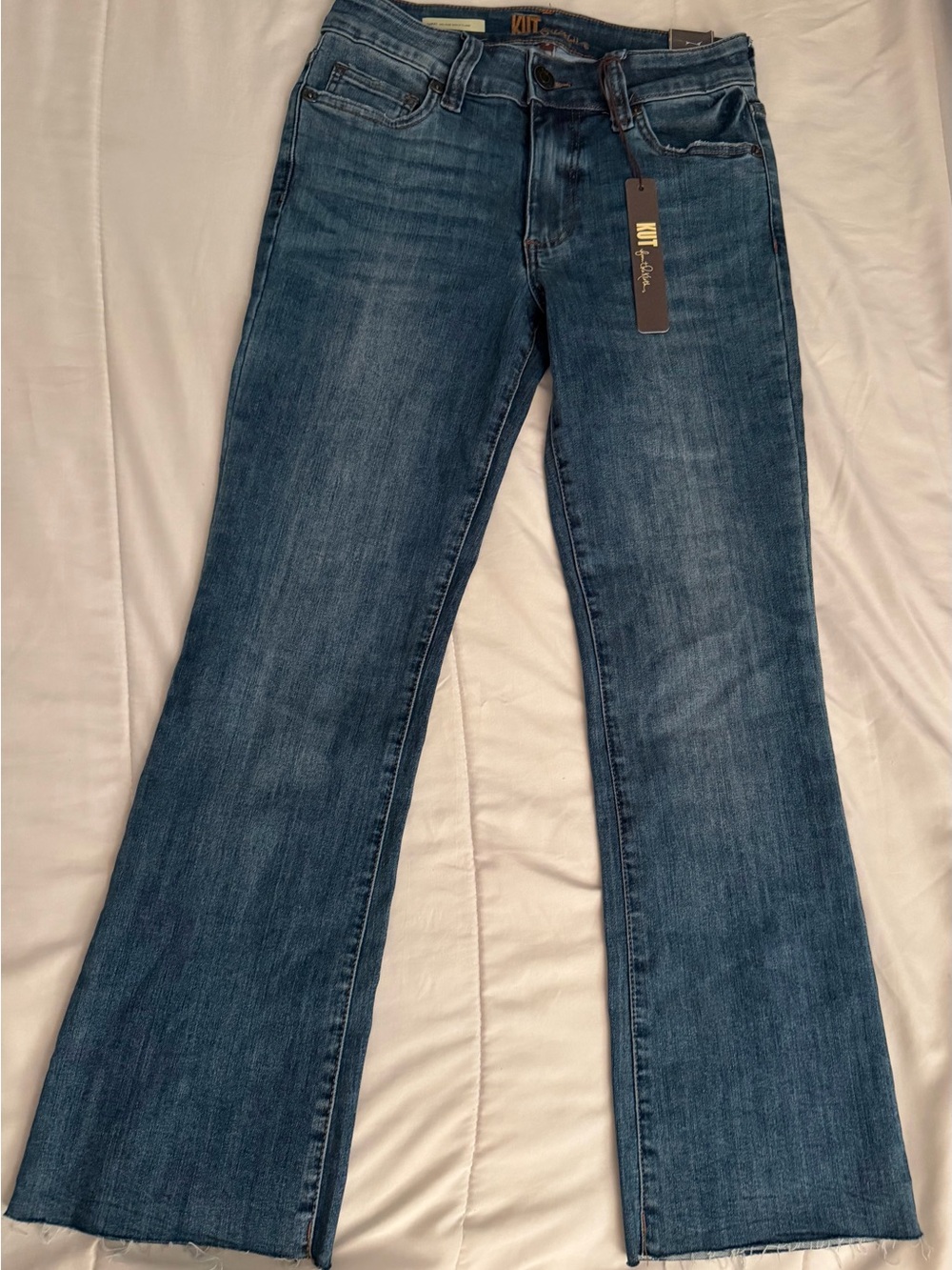 KUT from the Kloth Nikki Mid Rise Ankle Flare Jeans NWT!
